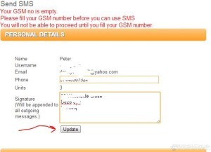 Enter GSM Number